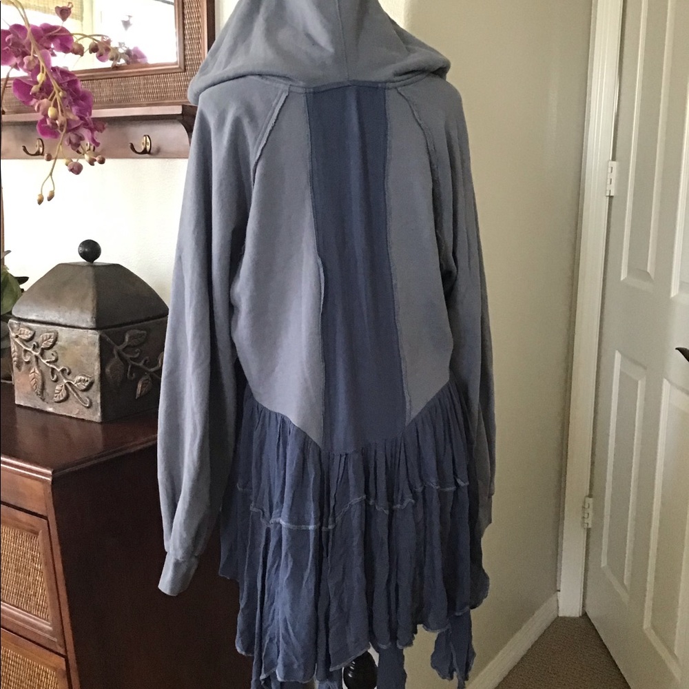 Free People Blue Hooded Cardigan - Picture 7 of 12